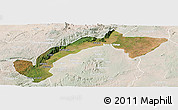 Satellite Panoramic Map of Kilombero, lighten