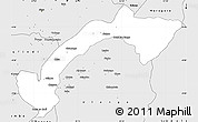 Silver Style Simple Map of Kilombero