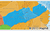 Political Shades Map of Mtwara