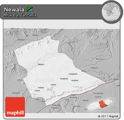Gray 3D Map of Newala