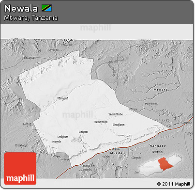 Gray 3D Map of Newala