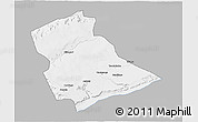Gray 3D Map of Newala, single color outside