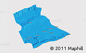 Political 3D Map of Newala, cropped outside