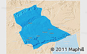Political 3D Map of Newala, lighten