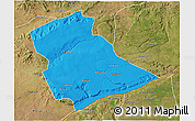 Political 3D Map of Newala, satellite outside