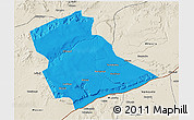 Political 3D Map of Newala, shaded relief outside