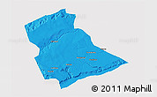 Political 3D Map of Newala, single color outside