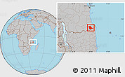 Gray Location Map of Newala