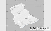 Gray Map of Newala, single color outside