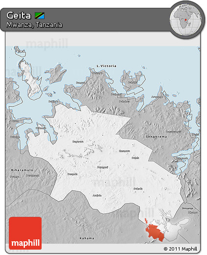 Gray 3D Map of Geita