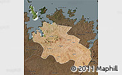 Satellite 3D Map of Geita, darken