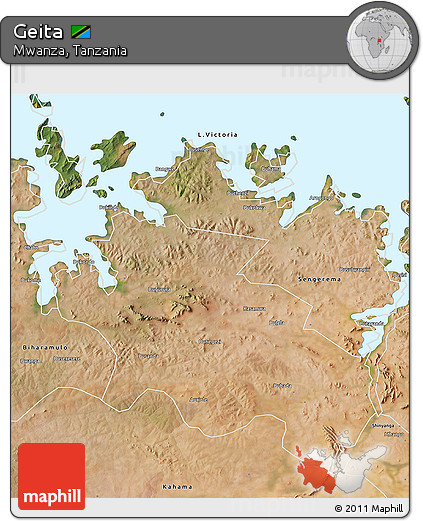 Satellite 3D Map of Geita