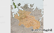 Satellite 3D Map of Geita, semi-desaturated