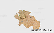 Satellite 3D Map of Geita, single color outside