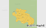 Savanna Style 3D Map of Geita, single color outside