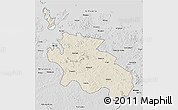 Shaded Relief 3D Map of Geita, desaturated