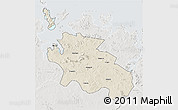 Shaded Relief 3D Map of Geita, lighten, semi-desaturated