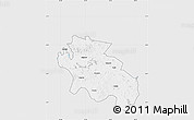 Silver Style Map of Geita, single color outside