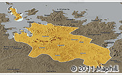 Physical Panoramic Map of Geita, darken, semi-desaturated