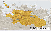 Physical Panoramic Map of Geita, lighten, semi-desaturated