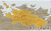 Physical Panoramic Map of Geita, semi-desaturated