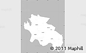 Gray Simple Map of Geita, single color outside