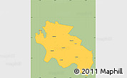 Savanna Style Simple Map of Geita, single color outside