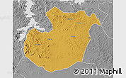 Physical 3D Map of Kwimba, desaturated