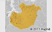 Physical 3D Map of Kwimba, lighten, desaturated