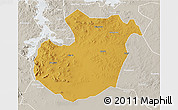 Physical 3D Map of Kwimba, lighten, semi-desaturated