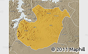 Physical 3D Map of Kwimba, semi-desaturated