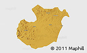 Physical 3D Map of Kwimba, single color outside