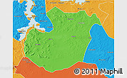 Political 3D Map of Kwimba