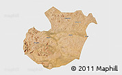 Satellite 3D Map of Kwimba, single color outside