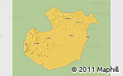 Savanna Style 3D Map of Kwimba, single color outside