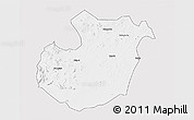 Silver Style 3D Map of Kwimba, single color outside
