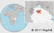 Gray Location Map of Kwimba, highlighted country, highlighted parent region