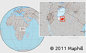 Gray Location Map of Kwimba, highlighted parent region