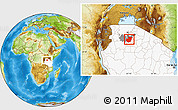 Physical Location Map of Kwimba, highlighted country, highlighted parent region