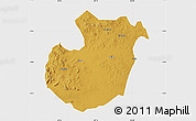 Physical Map of Kwimba, single color outside