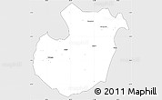 Silver Style Simple Map of Kwimba, single color outside