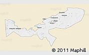 Classic Style 3D Map of Magu, single color outside