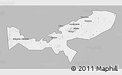 Gray 3D Map of Magu, single color outside