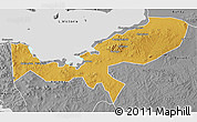Physical 3D Map of Magu, desaturated