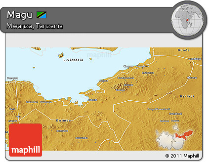Physical 3D Map of Magu