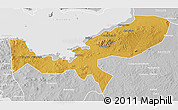 Physical 3D Map of Magu, lighten, desaturated
