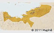 Physical 3D Map of Magu, lighten
