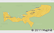 Savanna Style 3D Map of Magu, single color outside
