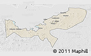 Shaded Relief 3D Map of Magu, lighten, desaturated
