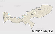 Shaded Relief 3D Map of Magu, single color outside
